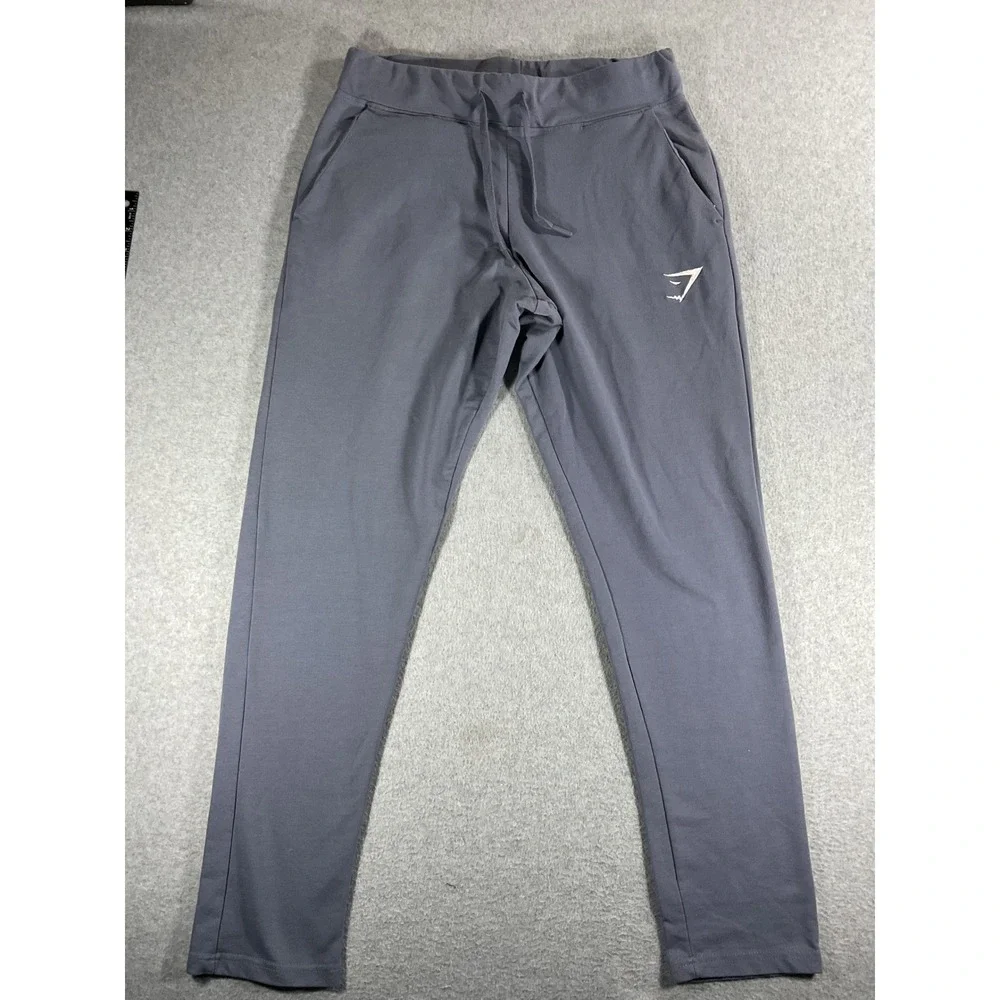 Gymshark Mens Small Slate Blue Gray Tapered Joggers Athletic Sweatpants 1479